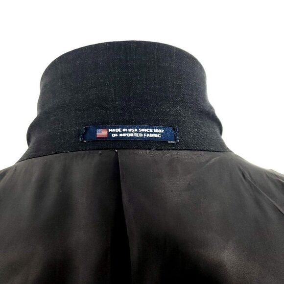 Hart Schaffner‎ Marx Wool 2 Button Blazer 44R Gray Suit Jacket - Picture 10 of 11